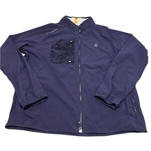 Peter Millar Flex Adapt Wind Cheater Shell Full Zip Golf Jacket Men’s XL Navy